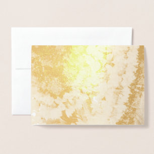 Carte Dorée Couronnes de fleurs indiennes