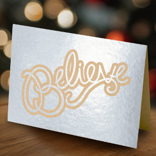 Carte Dorée Croire le slogan graphique