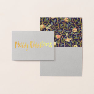 Carte Dorée Cru d'oiseau et de grenade de William Morris