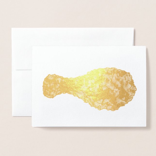 Carte Dorée Cuisine alimentaire de l'âme de poule de poulet fr (Devant avec enveloppe)