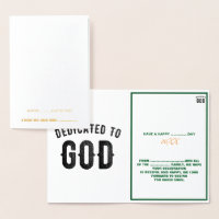 DÉDIÉ À DIEU COOL PERSONNALISABLE NOIR TEXTE