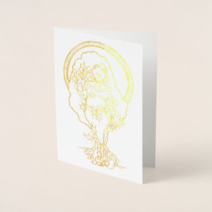 Carte Dorée Déesse Pagan Yule