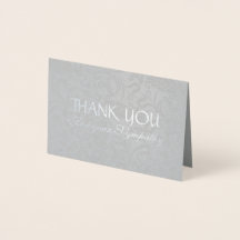 Délicat motif floral Sympathie Merci Foil C