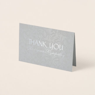 Carte Dorée Délicat motif floral Sympathie Merci Foil C