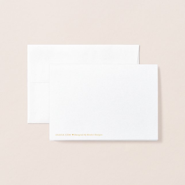 Carte Dorée Demande Demoiselle d'Honneur Or / Argent Feuille (Derrière avec enveloppe)
