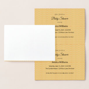 Carte Dorée Douce Baby Shower Bohème Genre Neutre, Personnalis