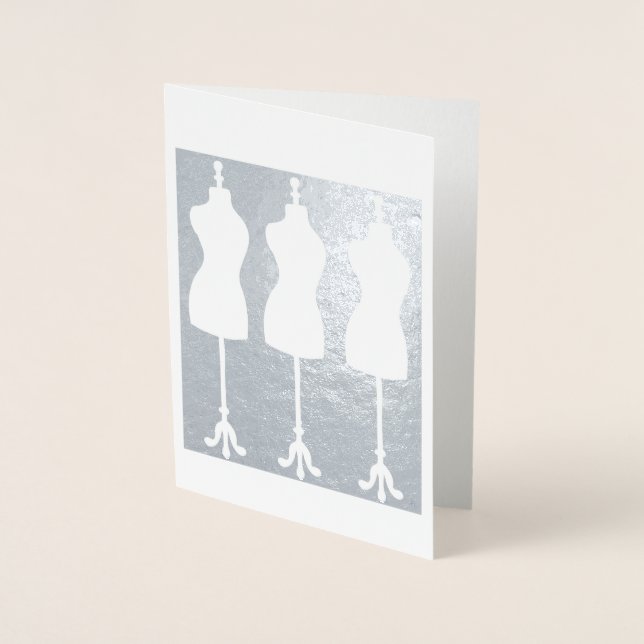 Carte Dorée Dressform Mannequin Mode Couture Souris (Devant)