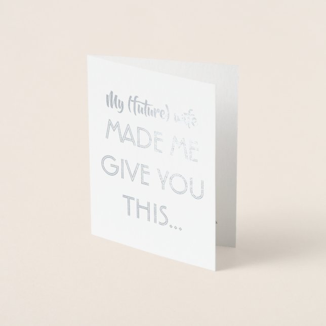 Carte Dorée Drôle Groomsman ou Meilleur Homme M'A FAIT VOUS DO (Devant)