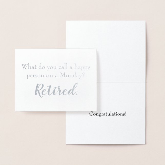 Carte Dorée Drôle retraite Retire personne heureuse sur un lun (Affichage)