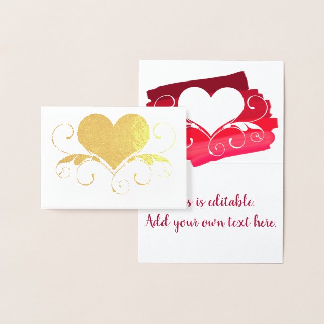 Carte Dorée Éclairage cardiaque | Coupe Coeur Ombre Rose (Affichage)