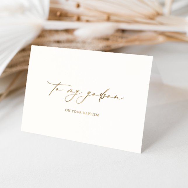 Carte Dorée Ellesmere À Mon Godson Sur Votre Baptême (Créateur téléchargé)