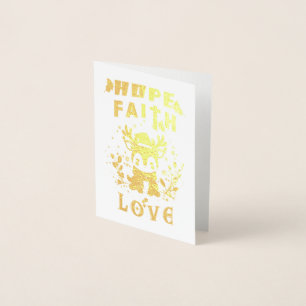 Carte Dorée Espoir Foi Amour