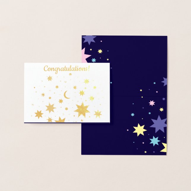 Carte Dorée Étoiles sucrées. (Affichage)