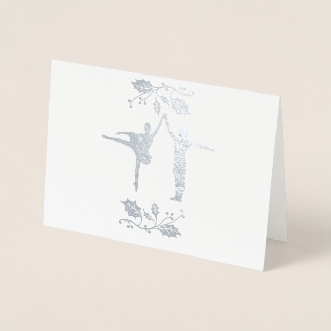 Carte Dorée Fée de prune de sucre et Noël Prince (Devant)