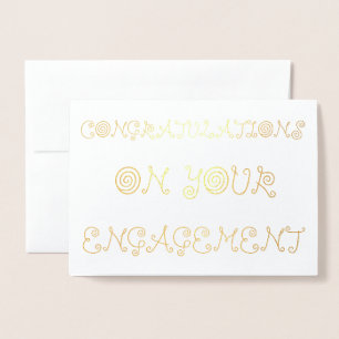 Carte Dorée Félicitations à votre Fiançailles