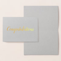 Félicitations Elegant Brushstroke Script Gold