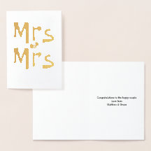 Félicitations pour le mariage de Mme et Mme