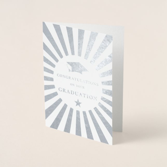 Carte Dorée Félicitations pour votre Sunburst Graduation (Devant)