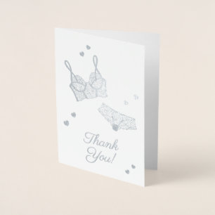 Carte Dorée Fête des mariées de lingerie Merci
