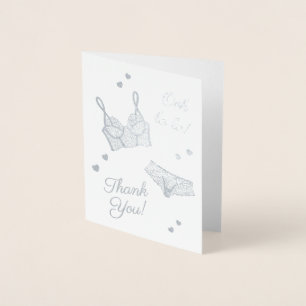 Carte Dorée Fête des mariées de lingerie Merci