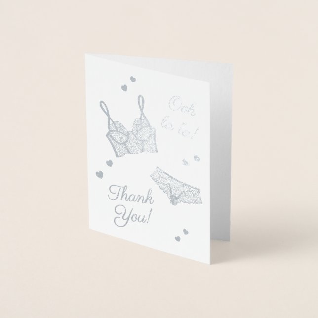 Carte Dorée Fête des mariées de lingerie Merci (Devant)