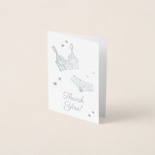 Carte Dorée Fête des mariées de lingerie Merci