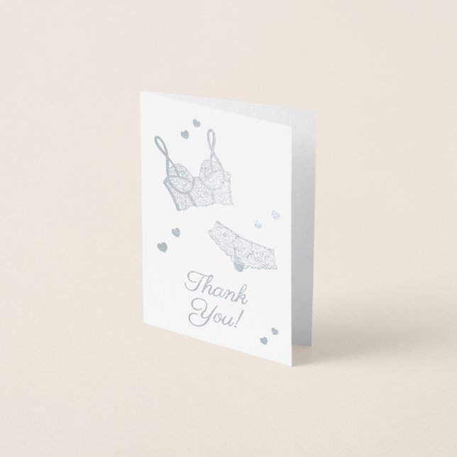 Carte Dorée Fête des mariées de lingerie Merci (Devant)