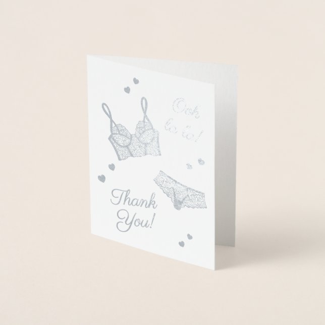Carte Dorée Fête des mariées de lingerie Merci (Devant)