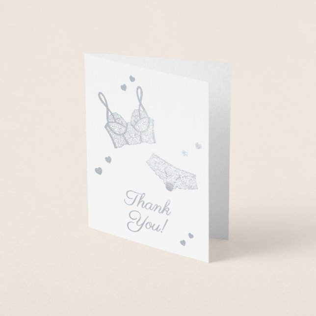 Carte Dorée Fête des mariées de lingerie Merci (Devant)