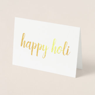 Carte Dorée feuille d'or holi
