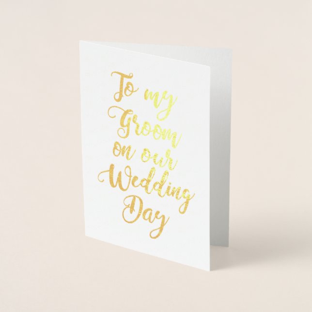 Carte Dorée Fiance Futur marié Salle de mariage (Devant)