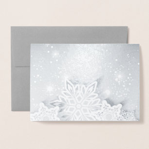 Carte Dorée Flèches de neige 3D