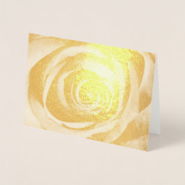 Carte Dorée Floral Rose or Vintage décoratif
