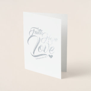 Carte Dorée Foi Espoir et Amour personnalisable