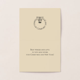 Carte Dorée Foil Joyeux Noël Snowflake Motif