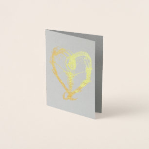 Carte Dorée Fonte d'or du coeur brûlante