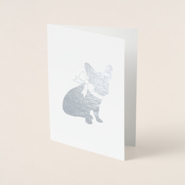 Carte Dorée Français Baby shower Bulldog Français Frenchie (Devant)