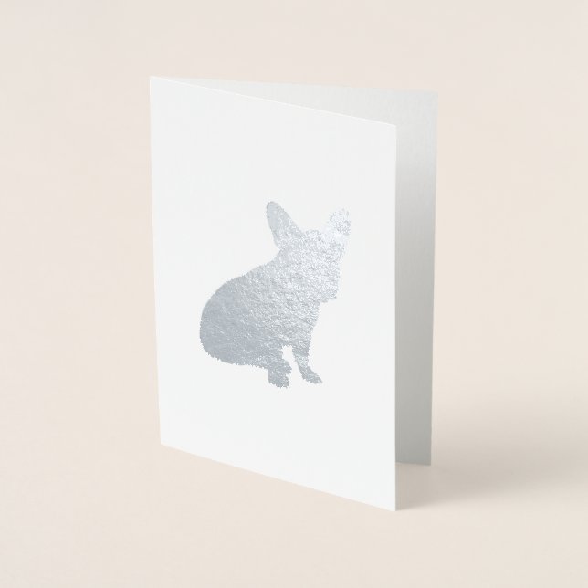 Carte Dorée Français Baby shower Bulldog Français Frenchie (Devant)