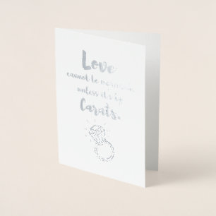 Carte Dorée Funny Love est Measured by Carats Diamonds