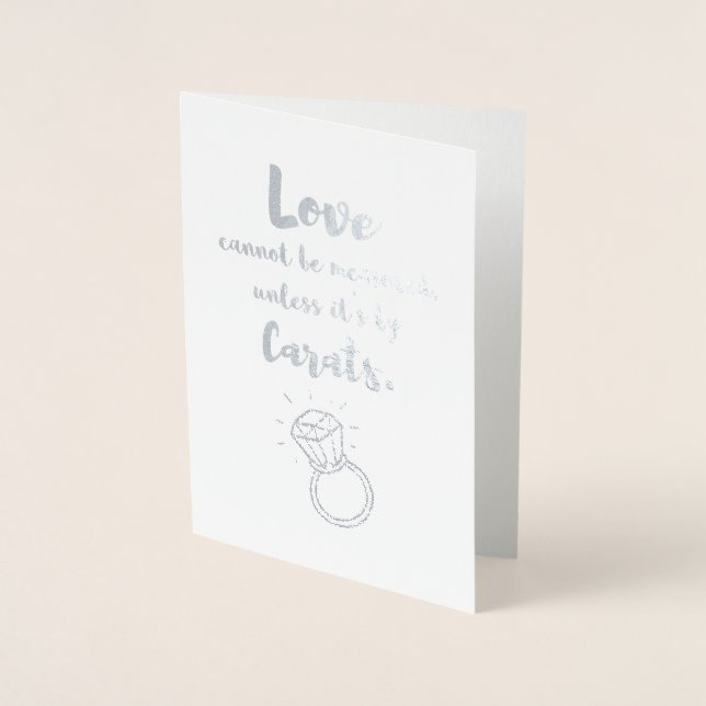 Carte Dorée Funny Love est Measured by Carats Diamonds (Devant)