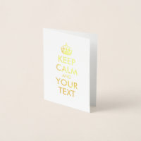 Gold Conserver le calme et votre texte