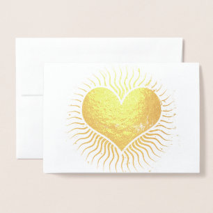 Carte Dorée Gold Foil Heart Valentine