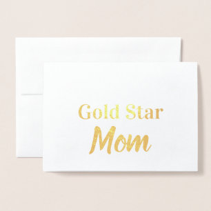 Carte Dorée Gold Star Mère Joyeux Mère's Day Gold