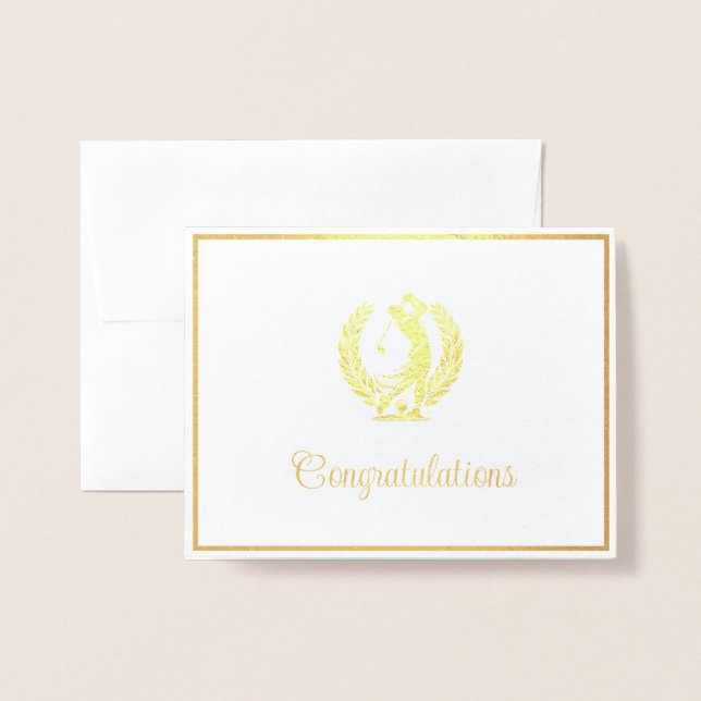 Carte Dorée Golf (Devant avec enveloppe)