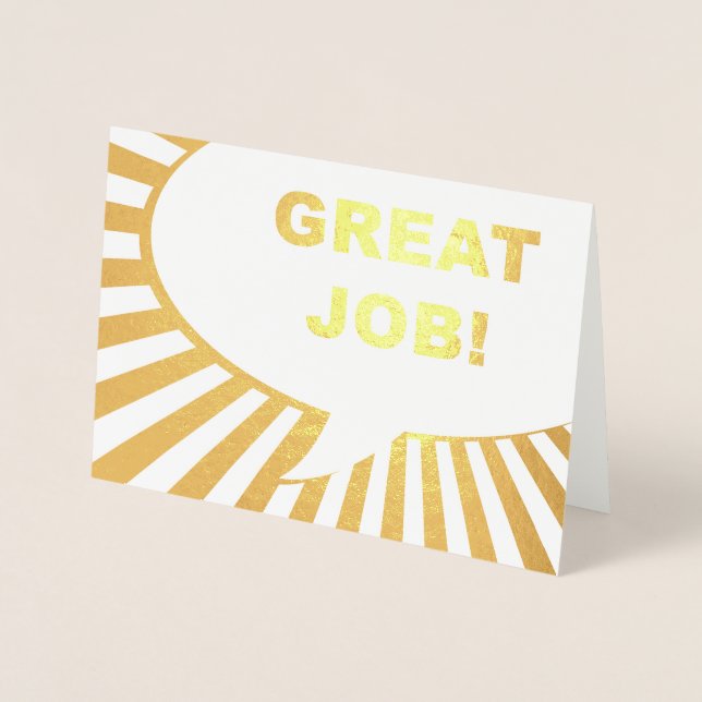 Carte Dorée grand travail bande dessinée bulle doré feuille (Devant)