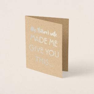 Carte Dorée Groomsman drôle ou le meilleur homme M'A INCITÉ À