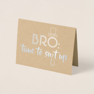 Carte Dorée Groomsman drôle ou le meilleur homme - temps de
