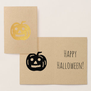 Carte Dorée Happy Halloween
