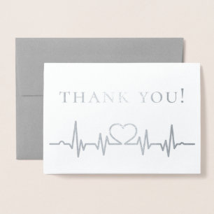 Carte Dorée Heartbeat du personnel de santé Merci