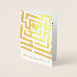 Carte Dorée Heureux de vous avoir trouvé le coeur romantique d